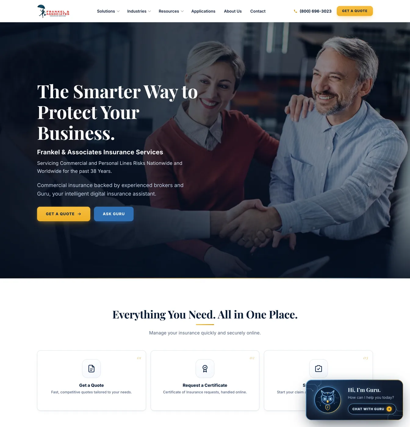 Frankel & Associates insurance website